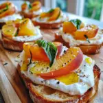 Amazing Peach Burrata Crostini Appetizer for Delicious Gatherings