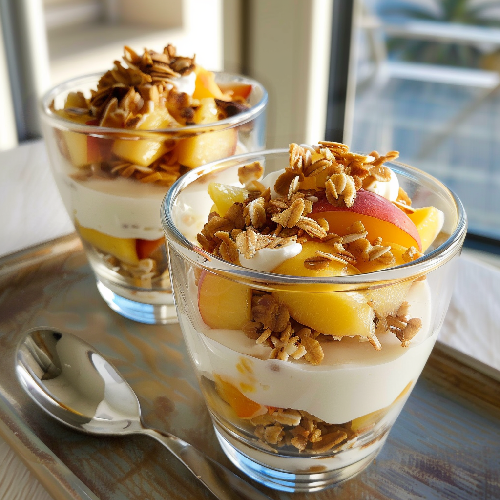 Amazing Peach Yogurt Parfaits for Breakfast Delightfully Fresh