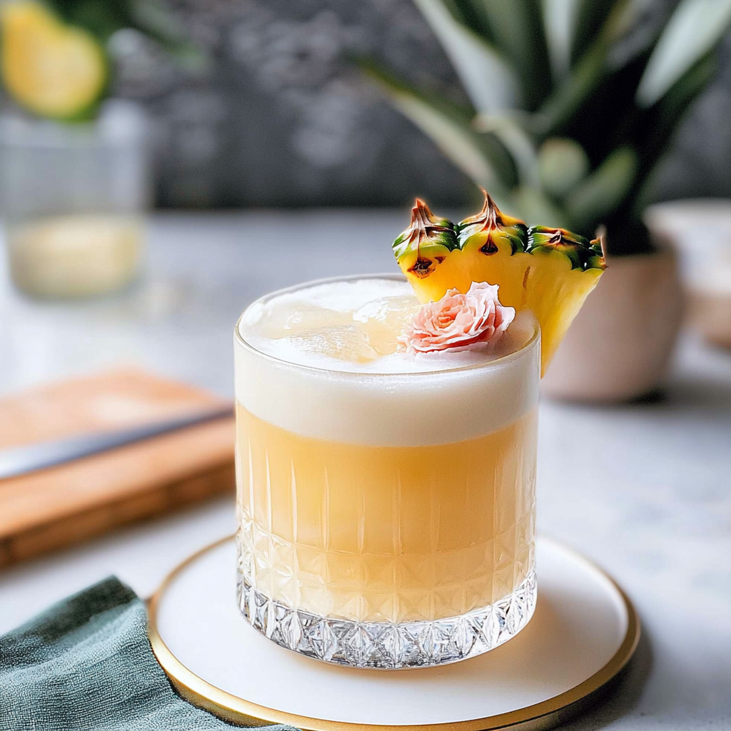 Amazing Pineapple Mezcal Sour for a Delicious Escape