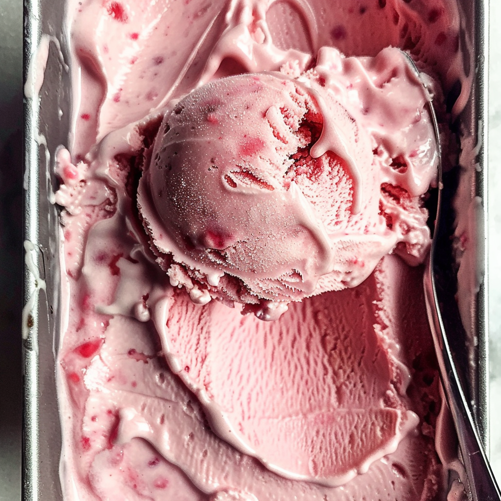 Raspberry ripple ice cream