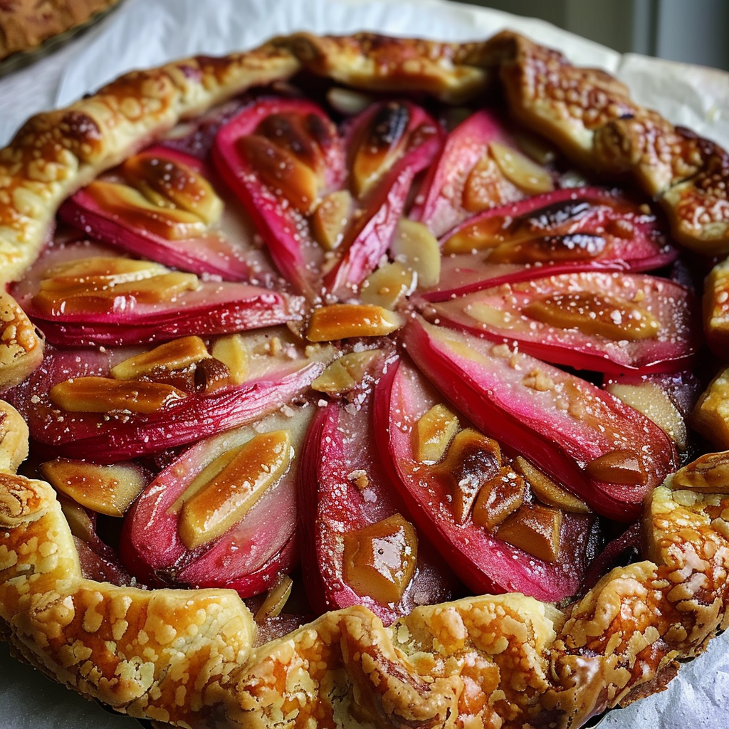 Amazing Rhubarb Galette Recipe with Almond Crust Delight