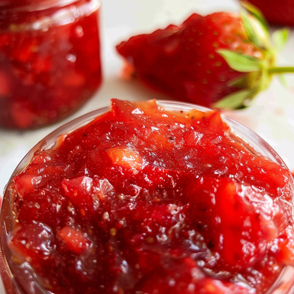 Rhubarb jam recipe with strawberries