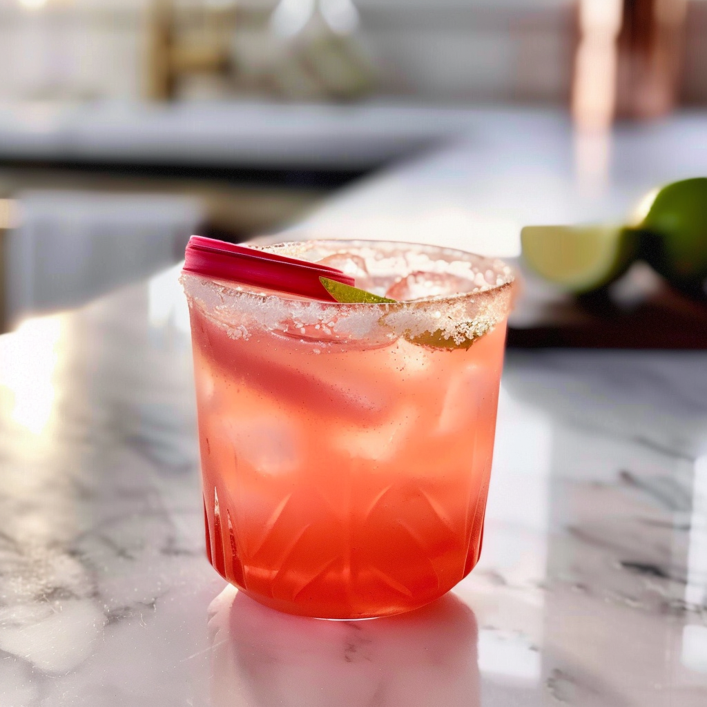 Rhubarb margarita mocktail recipe