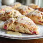 Incredible Rhubarb Scones Recipe with Lemon Glaze Delight