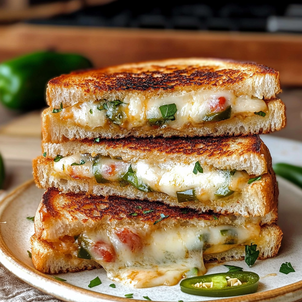 Roasted Jalapeno Popper Grilled Cheese