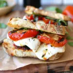 Amazing Roasted Pepper and Mozzarella Sandwich Delight