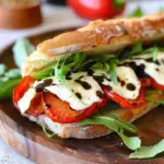 Amazing Roasted Pepper and Mozzarella Sandwich Delight