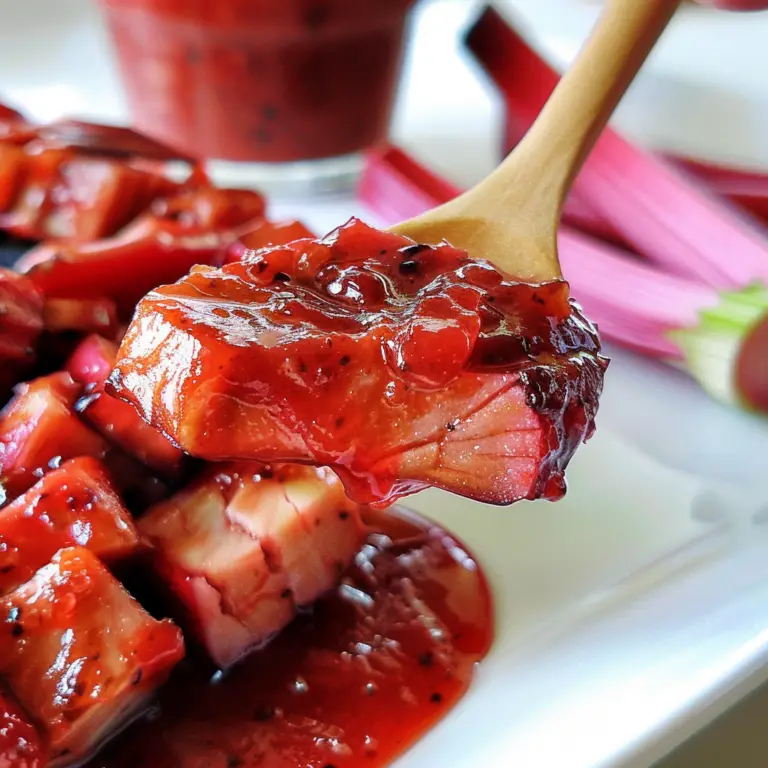 Amazing Savory Rhubarb Sauce Recipe for Meats Delight