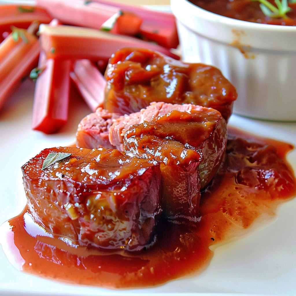 Savory rhubarb sauce recipe for meats