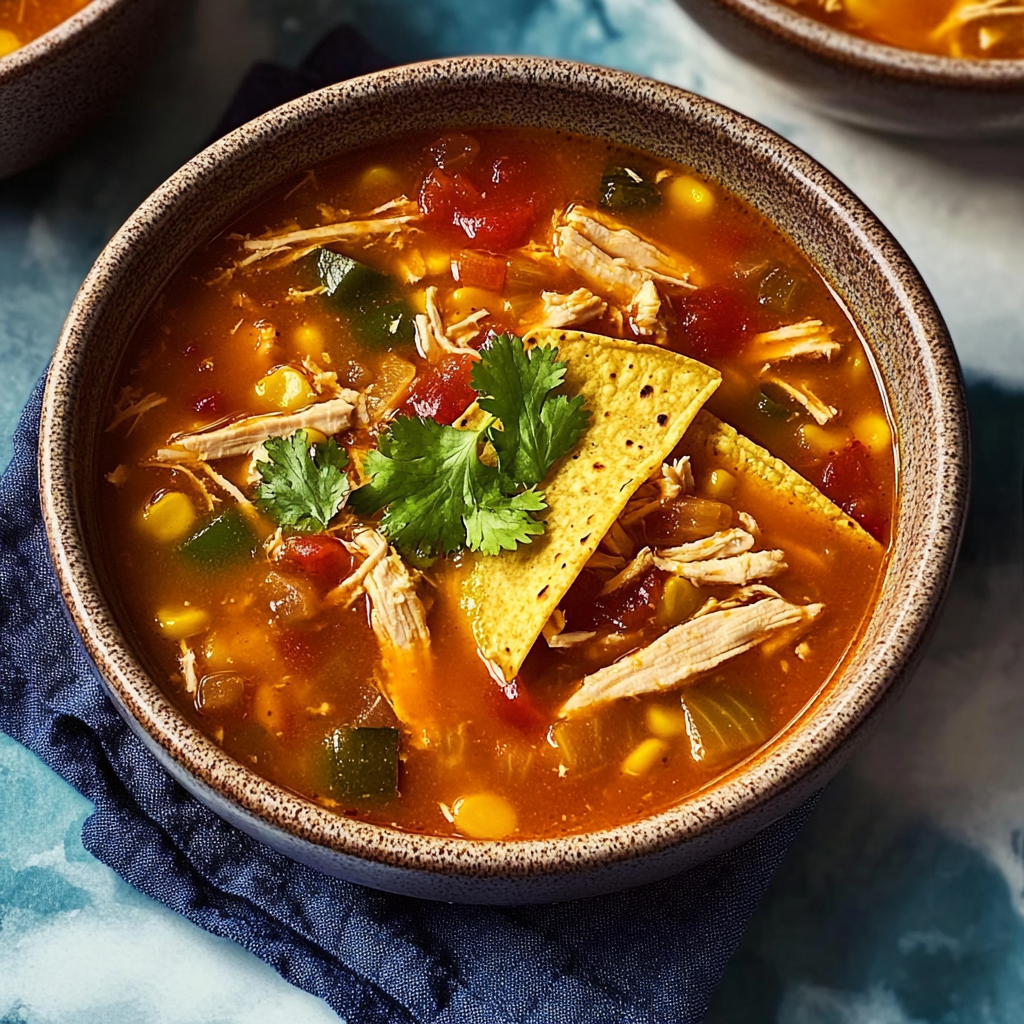 Slow Cooker Chicken Tortilla Soup