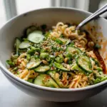 Amazing Spicy Peanut Noodles with Cucumber Delight