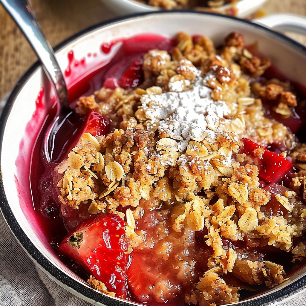 Strawberry rhubarb crisp recipe