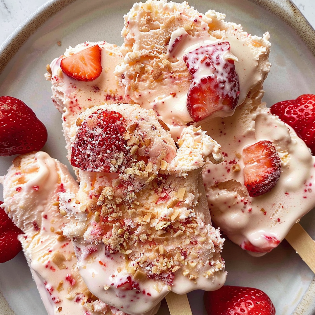 Amazing Strawberry Shortcake Ice Cream Bars for Summer Bliss