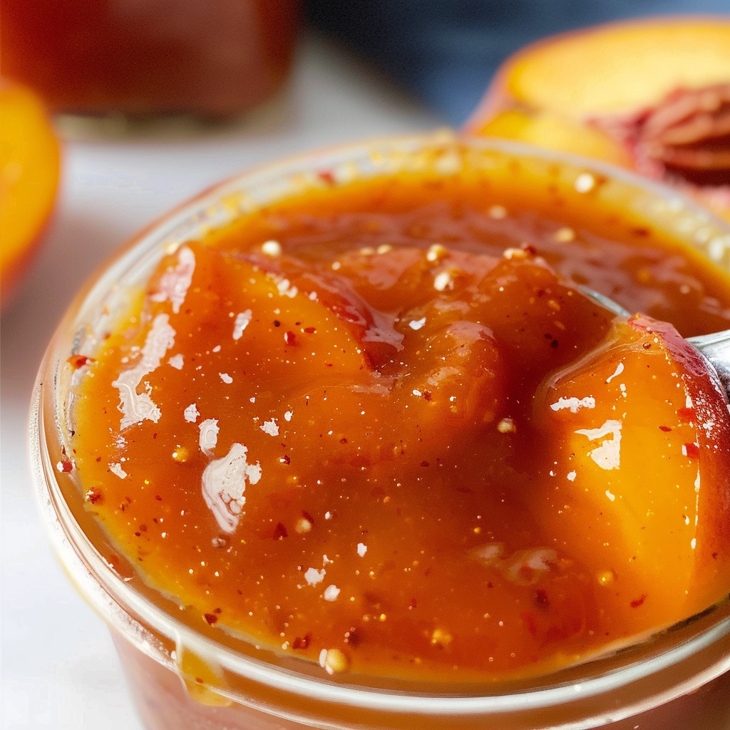 Sweet and Spicy Peach BBQ Sauce