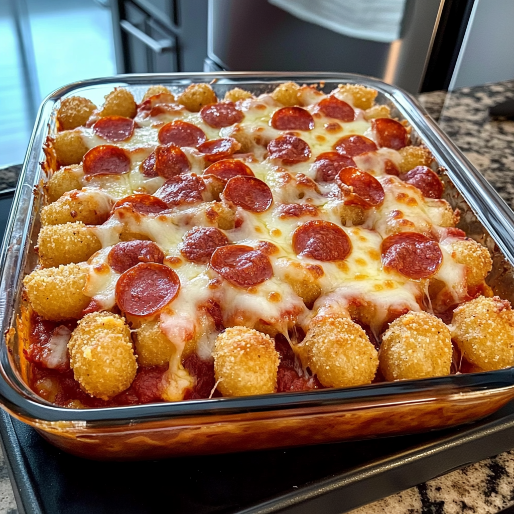 Tater Tot Pizza Casserole