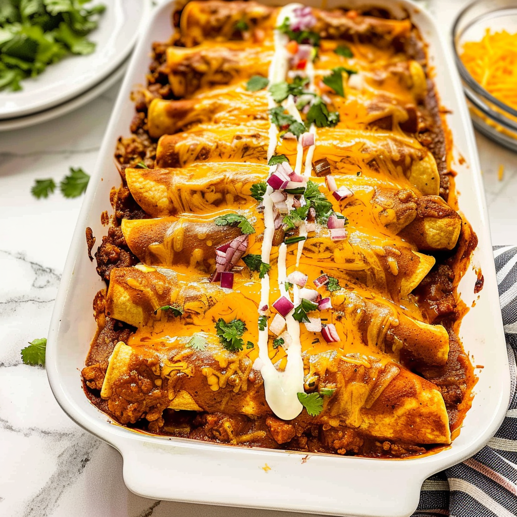 Tex-Mex Beef Enchiladas