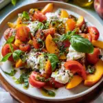 Amazing Tomato Peach Burrata Salad for a Delicious Summer