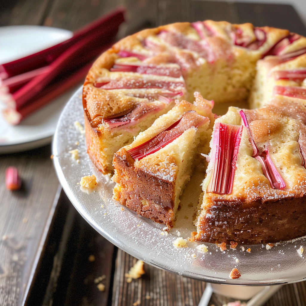 Vanilla rhubarb cake recipe