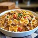 Amazing Velveeta Beef Bowtie Pasta Casserole for Comfort