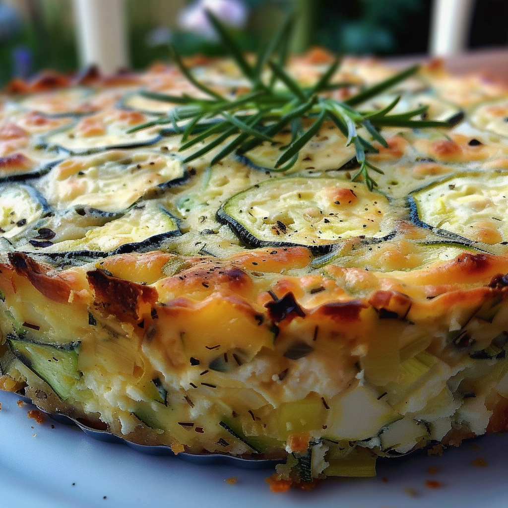 Zucchini Ricotta Savoury Cheesecake