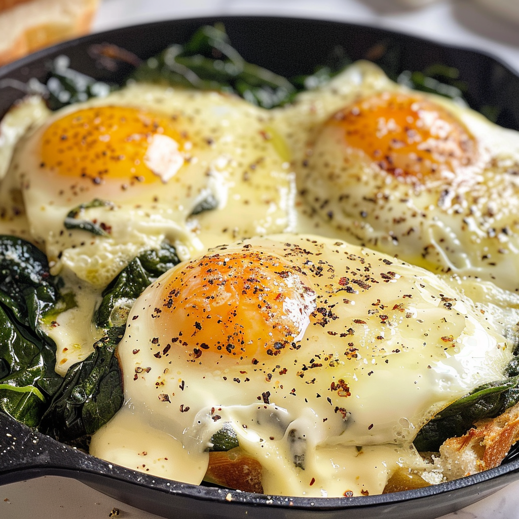 Baked Eggs Florentine