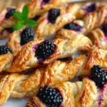 Amazing Blackberry Goat Cheese Puff Pastry Twists Delight