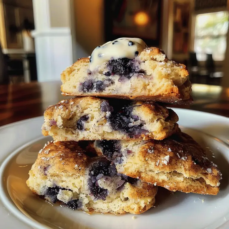 Blueberry Cinnamon Crunch Sourdough Cathead Biscuits with Whipped Salted Vanilla Bean Butter - Amazing Blueberry Cinnamon Crunch Sourdough Cathead Biscuits Delight