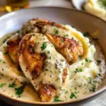 Amazing Chicken with Creamy Dijon Sauce and Mashed Potatoes