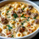 Amazing Creamy Parmesan Italian Sausage Ditalini Soup Delight