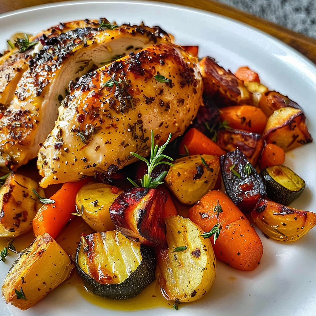 Garlic Herb Roasted Chicken with Vegetables