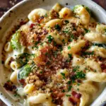 Amazing Mac and Cheese with Brussels Sprouts & Bacon Breadcrumbs