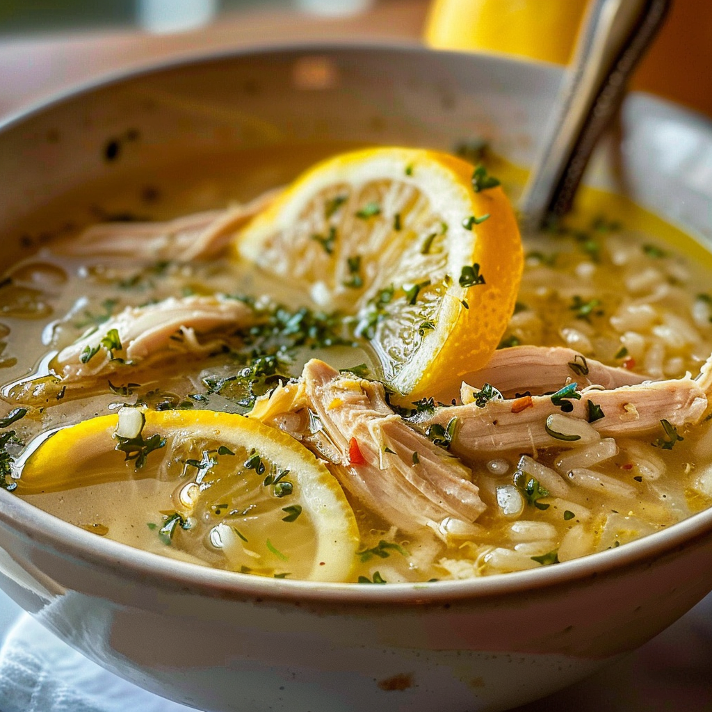 Mediterranean Lemon Chicken Soup: A Creamy, Comforting Bowl of Sunshine