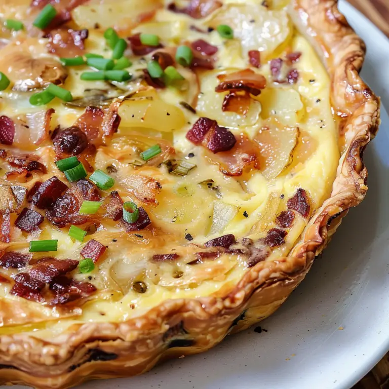 Amazing Potato, Bacon and Green Onion Quiche Delight