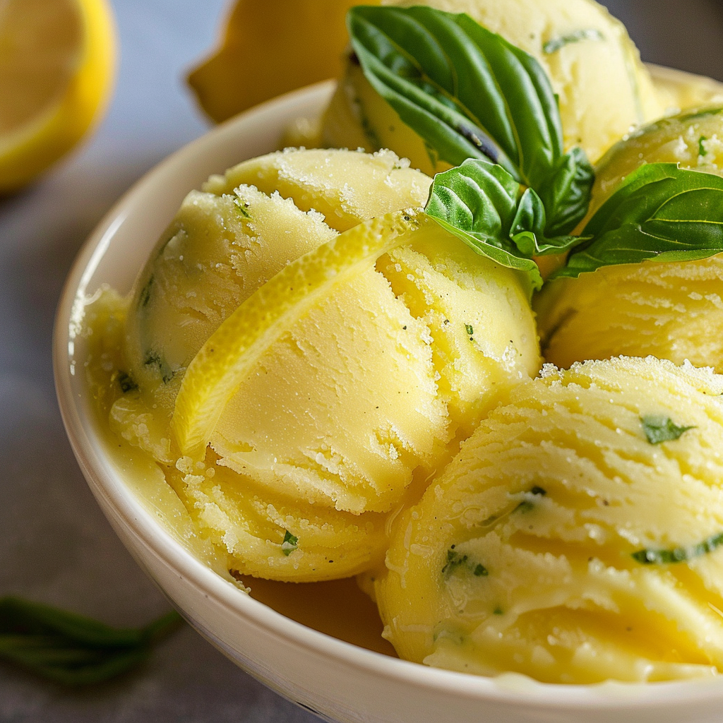 The Delightful Lemon Basil Sorbet: A Refreshing Summer Treat
