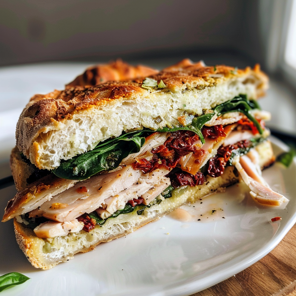 Amazing Trader Joe's Sun-Dried Tomato Focaccia Turkey Sandwich Delight