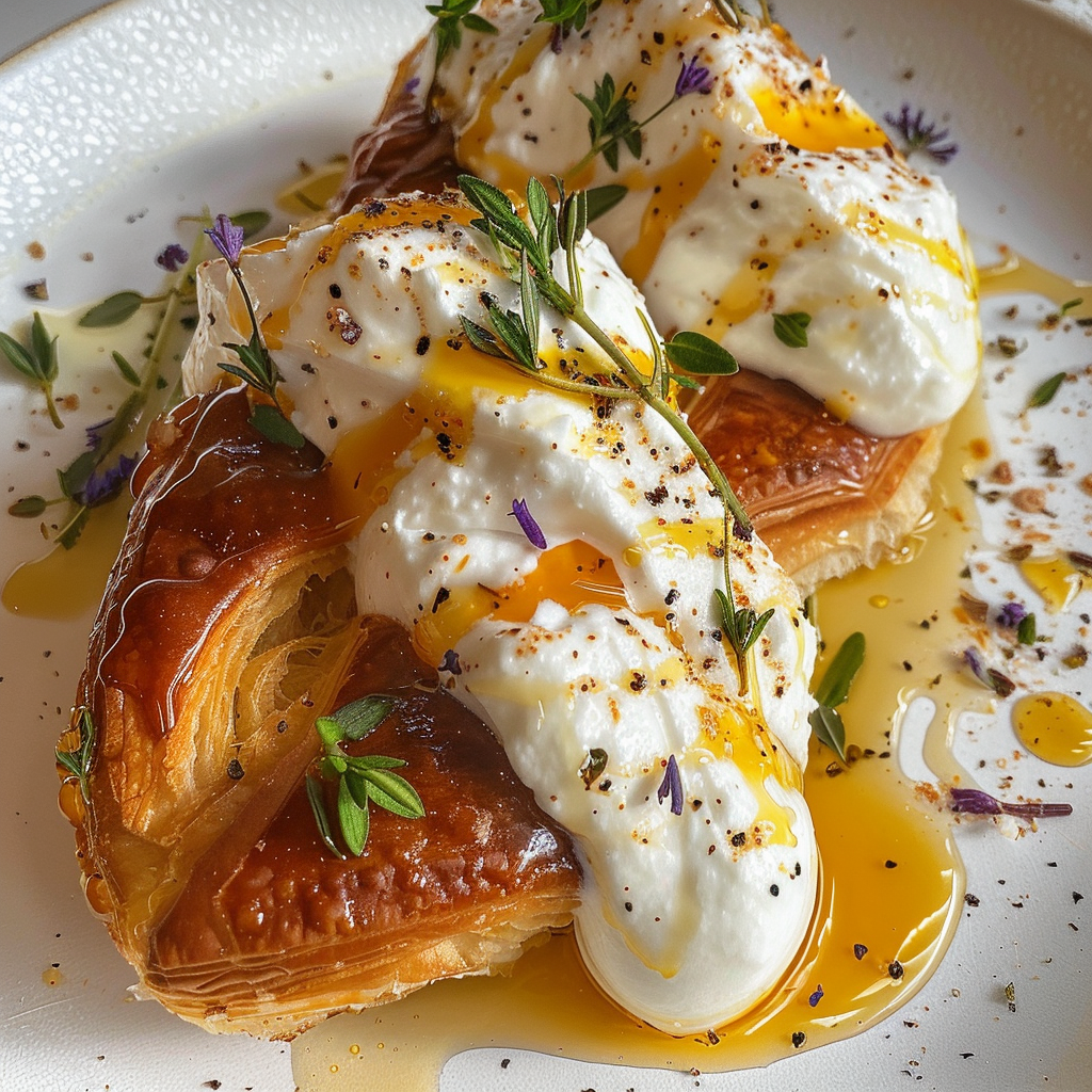 Whipped Ricotta with Honey Croissants
