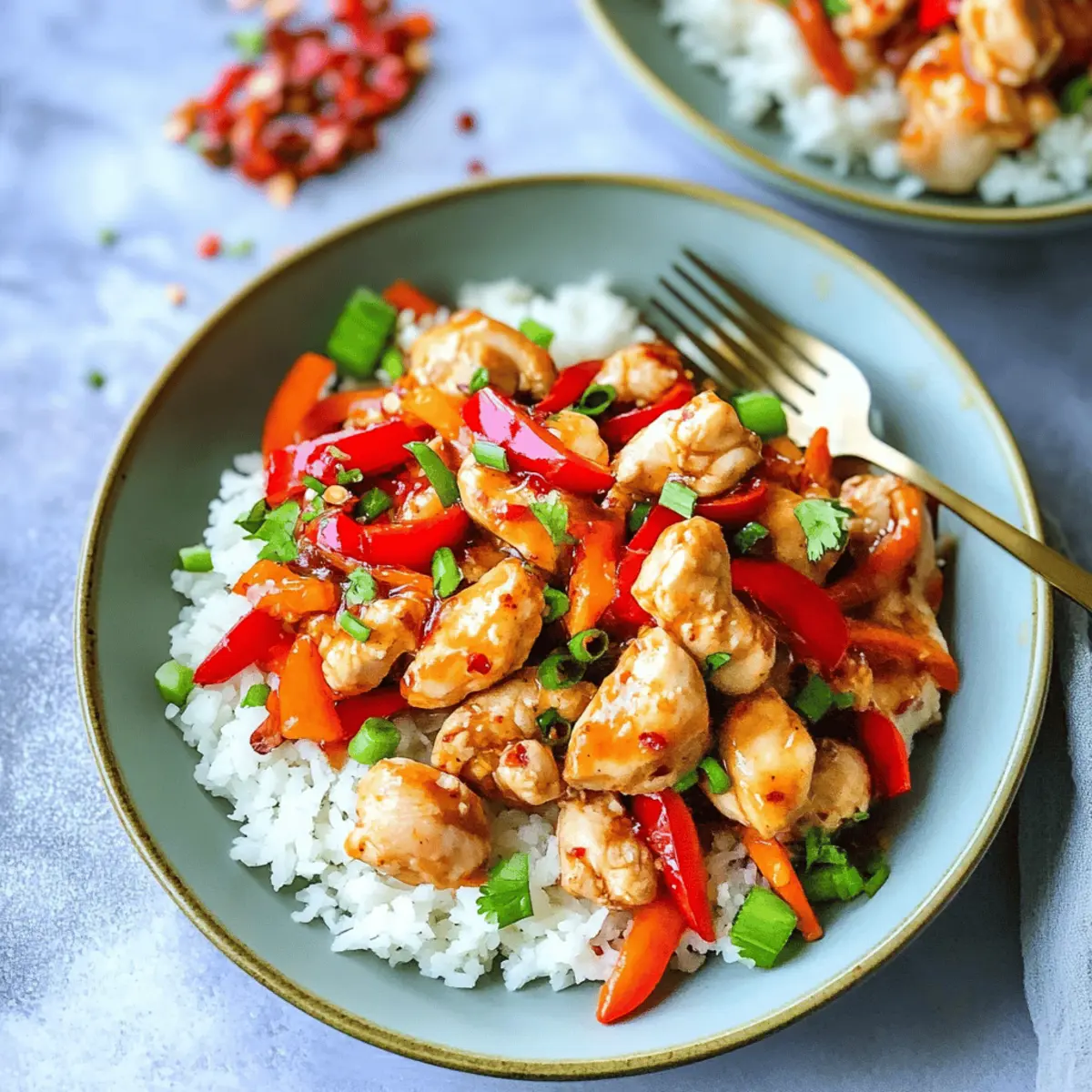 Easy Sweet Chili Chicken Recipe with Colorful Bell Peppers