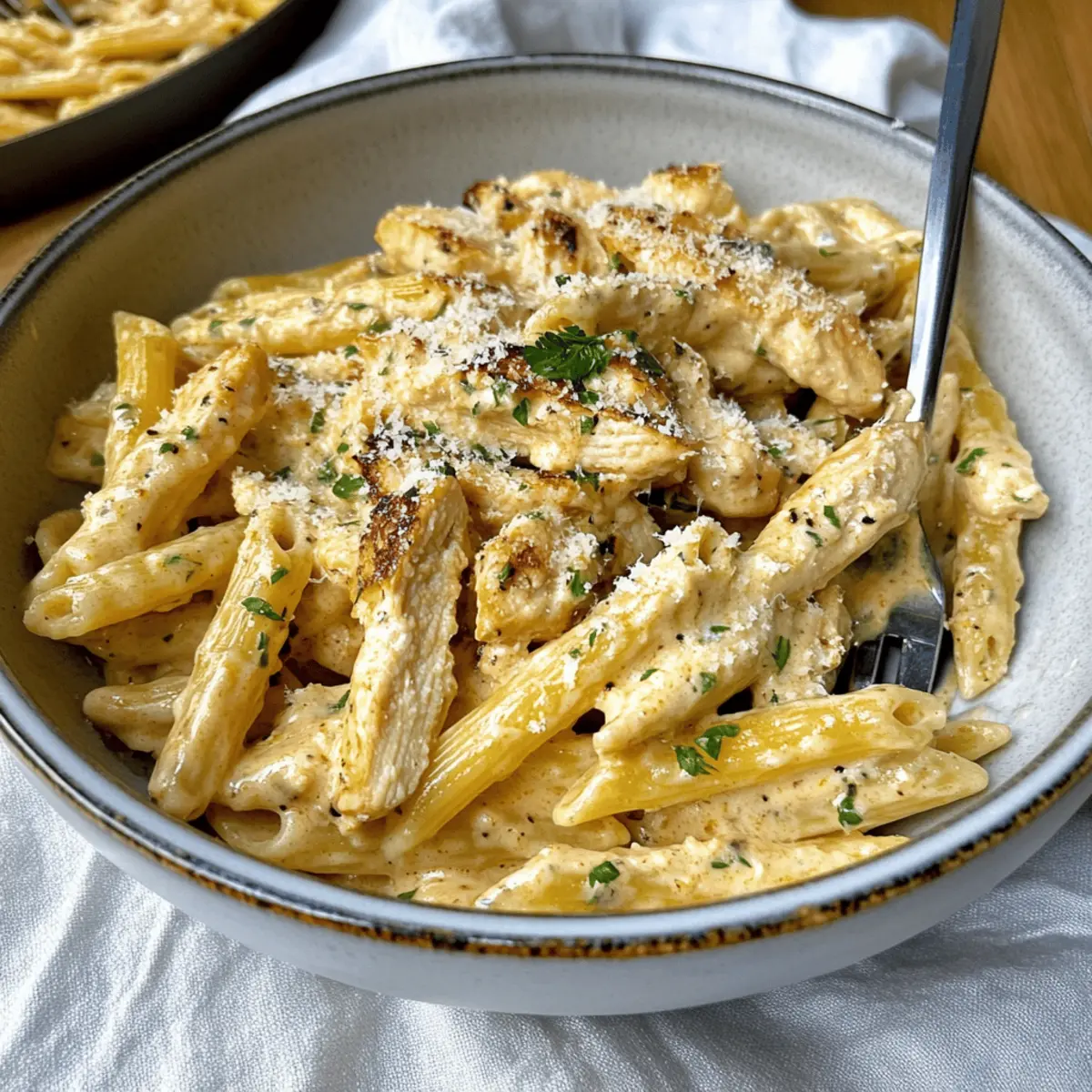 Creamy Garlic Parmesan Chicken Pasta Recipe in 35 Minutes