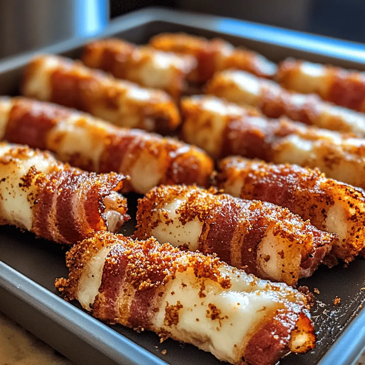 Snack Time Just Got Spicy with Nashville Hot Bacon-Wrapped Mozzarella Sticks