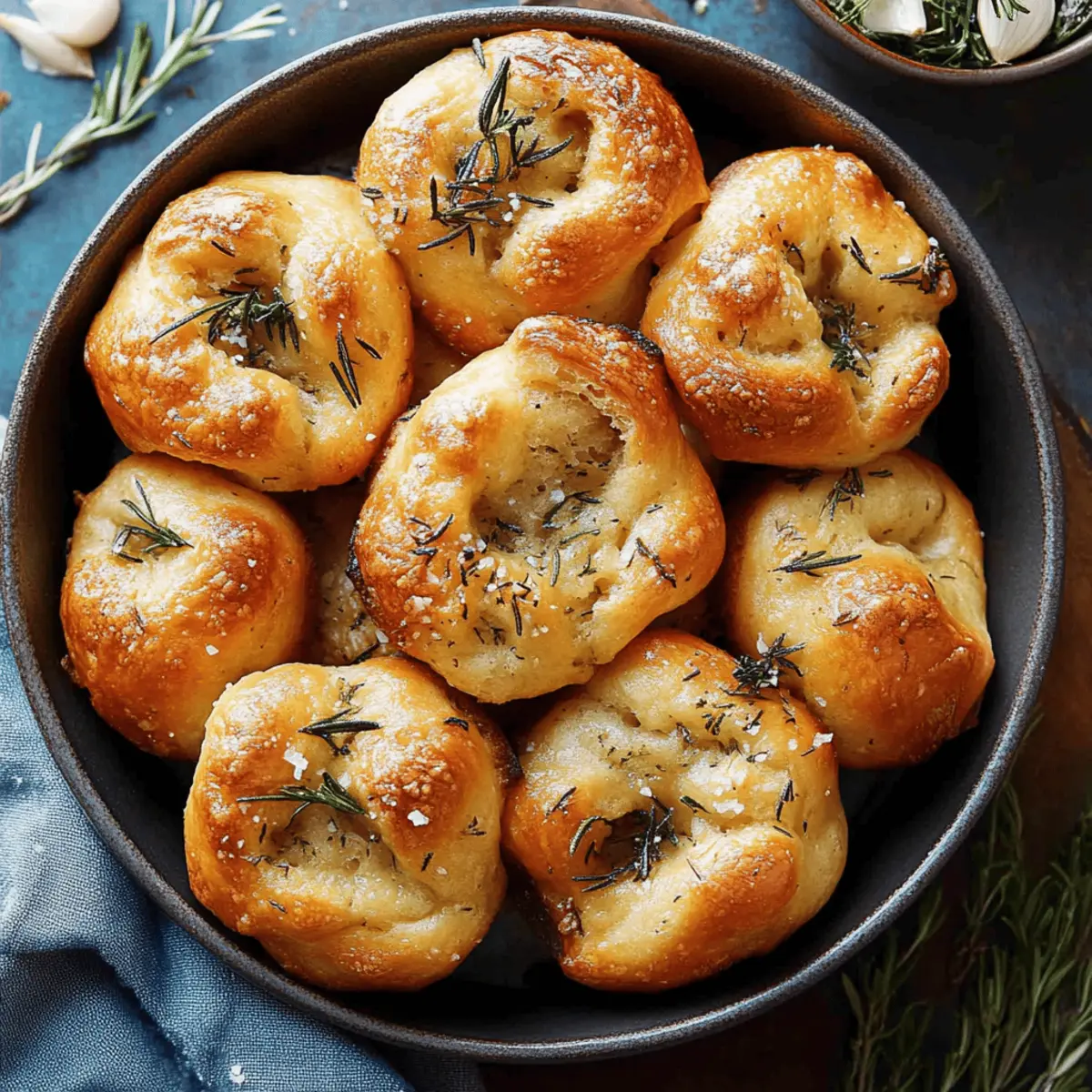 Golden Crust Garlic Rosemary Focaccia Muffins Recipe Delight