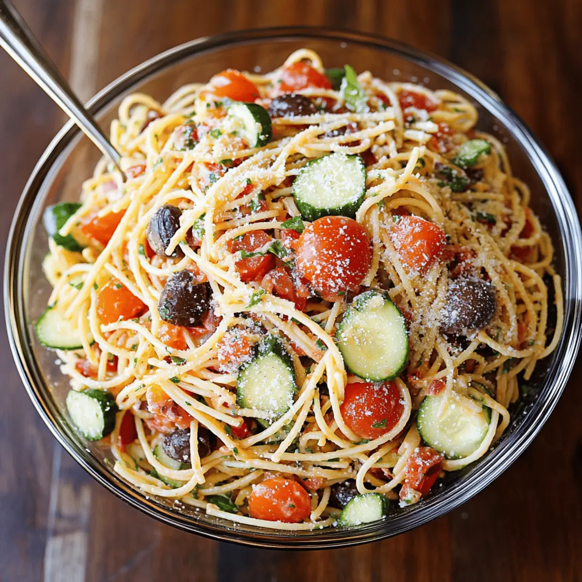 Delicious Italian Spaghetti Salad Recipe Perfect for Any Gathering