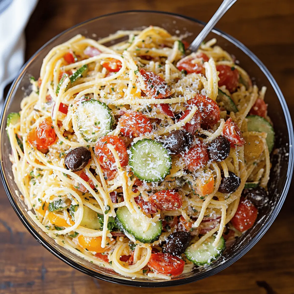 Delicious Italian Spaghetti Salad Recipe