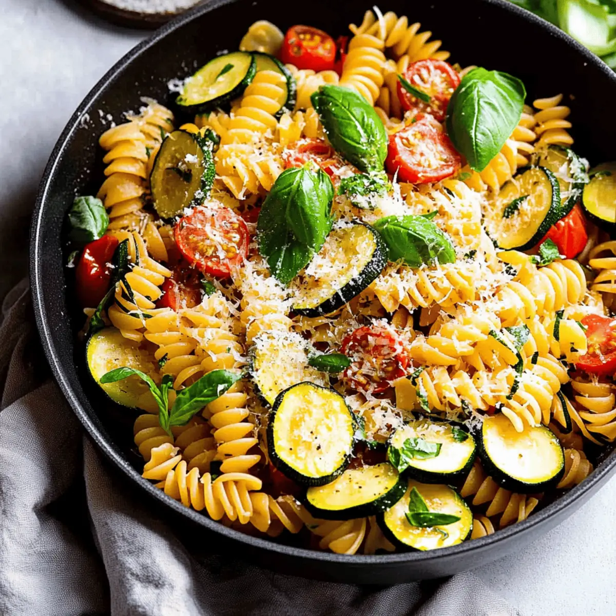 Pasta with Zucchini and Tomatoes