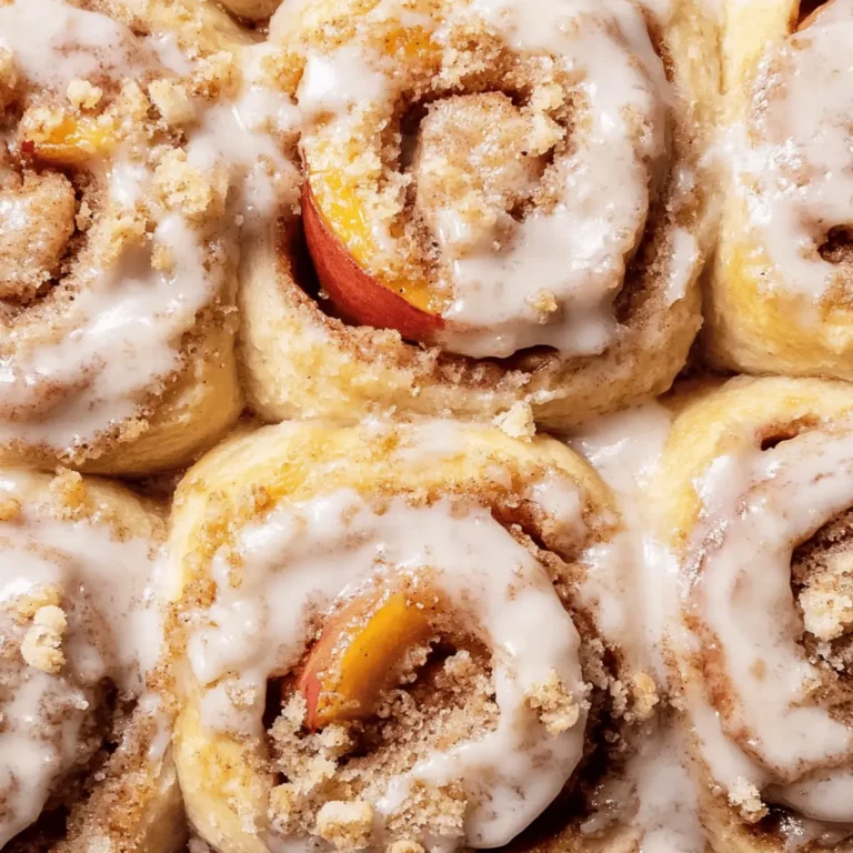 Peach Cobbler Cinnamon Rolls