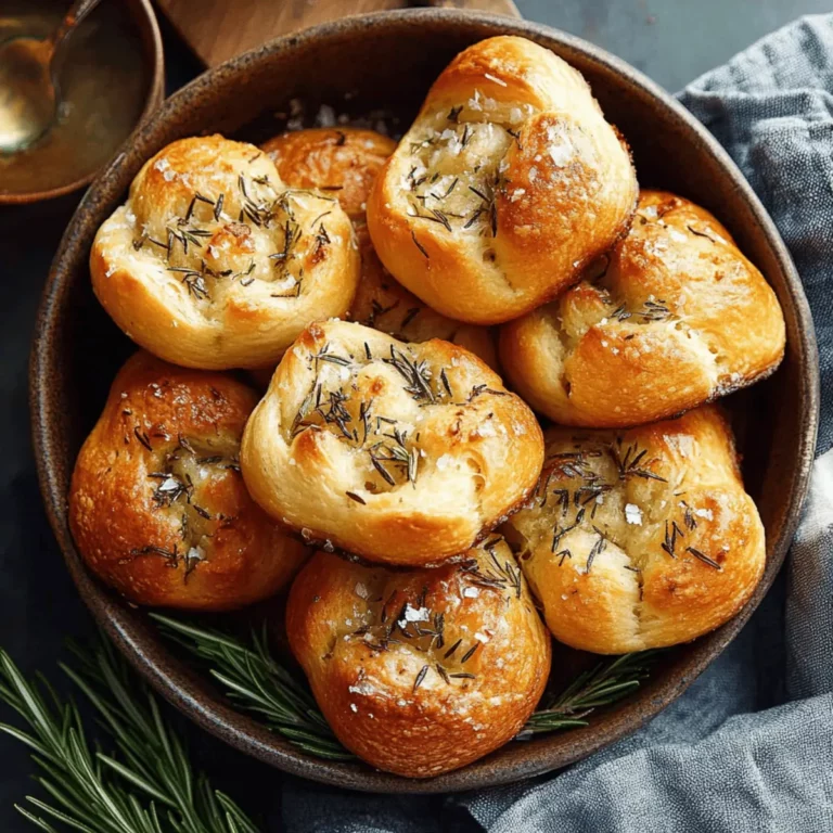 Golden Crust Garlic Rosemary Focaccia Muffins