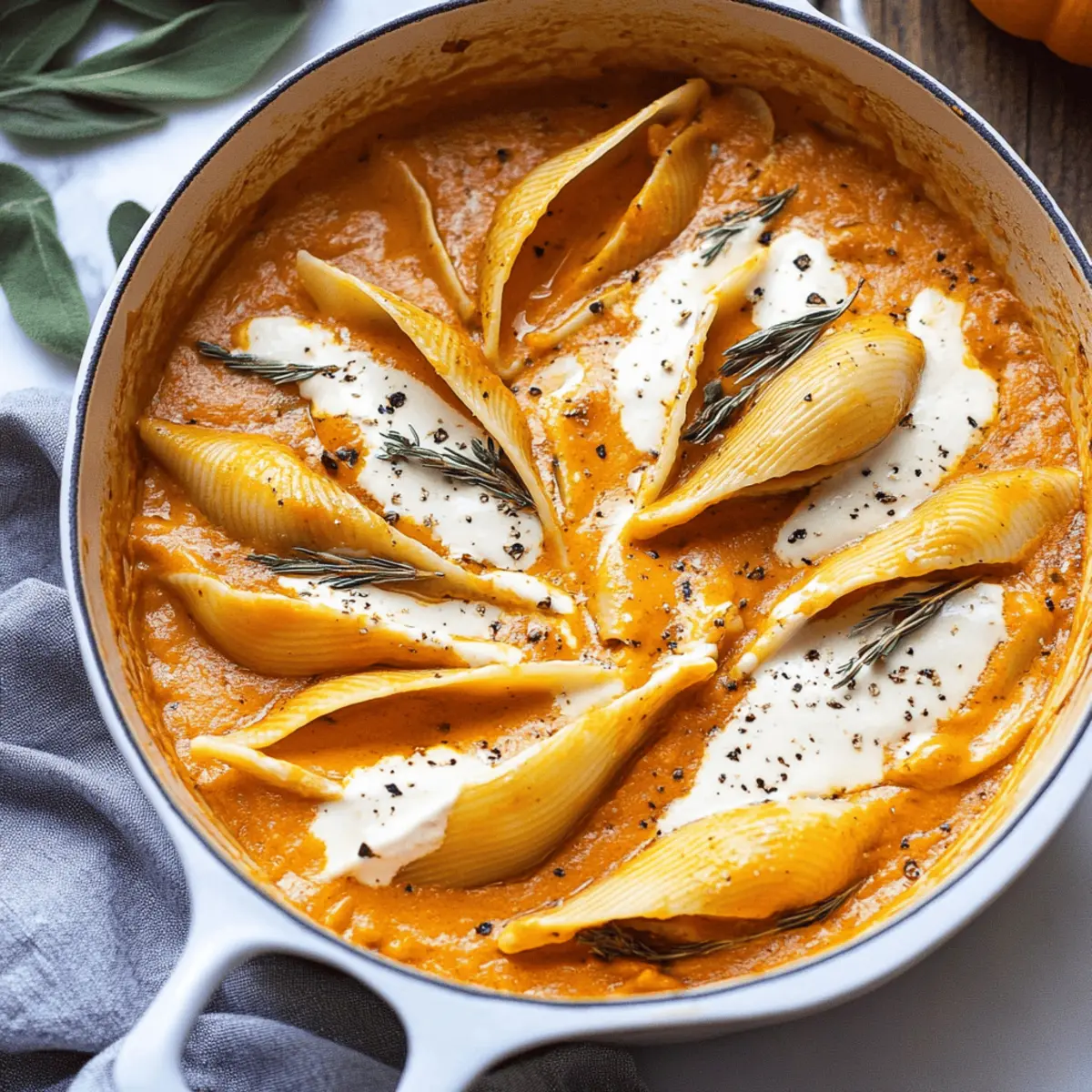 Delicious Stuffed Shells With Pumpkin Cream Sauce Recipe
