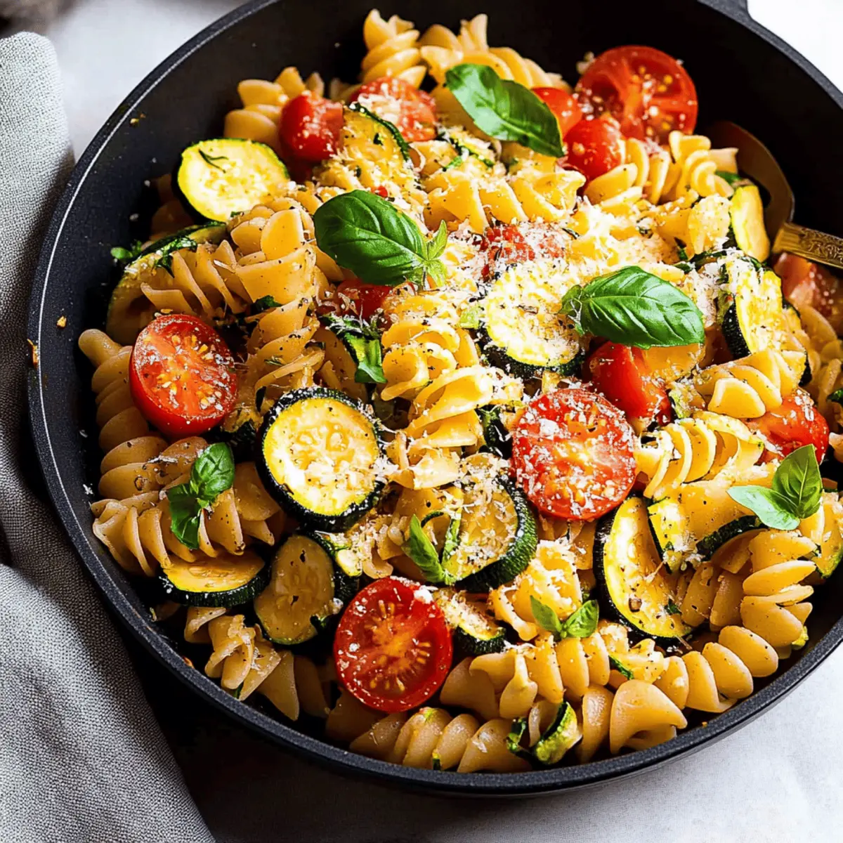 Delicious Pasta with Zucchini and Tomatoes Ready in 20 Minutes