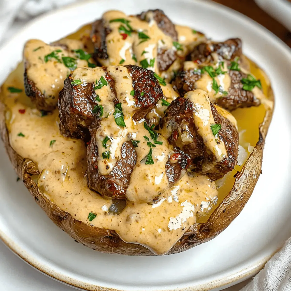 Delicious Loaded Baked Potato with Steak Bites Recipe指南