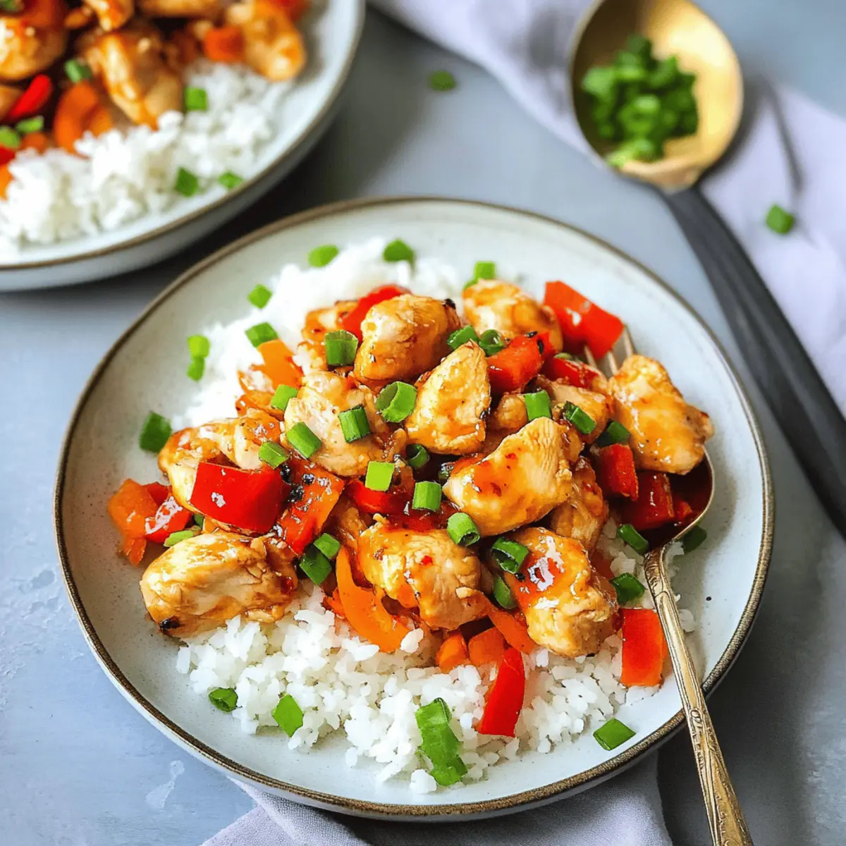 Easy Sweet Chili Chicken Recipe with Colorful Bell Peppers