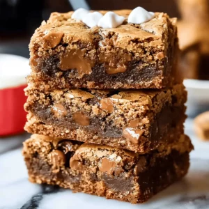 Salted Toffee Espresso Blondies
